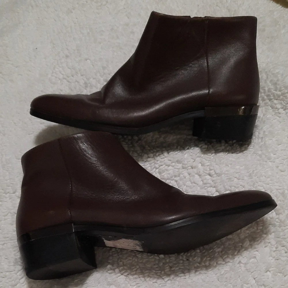 Coach Brown Leather Ankle Booties